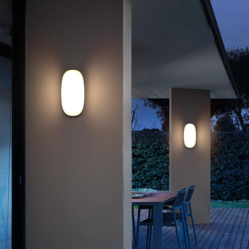 Simple Wall Sconce Curl Outdoor Wall Light Fixture with Acrylic Shade