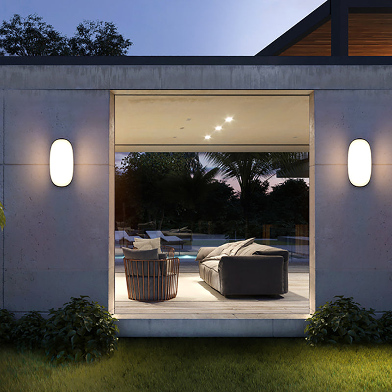 Simple Wall Sconce Curl Outdoor Wall Light Fixture with Acrylic Shade