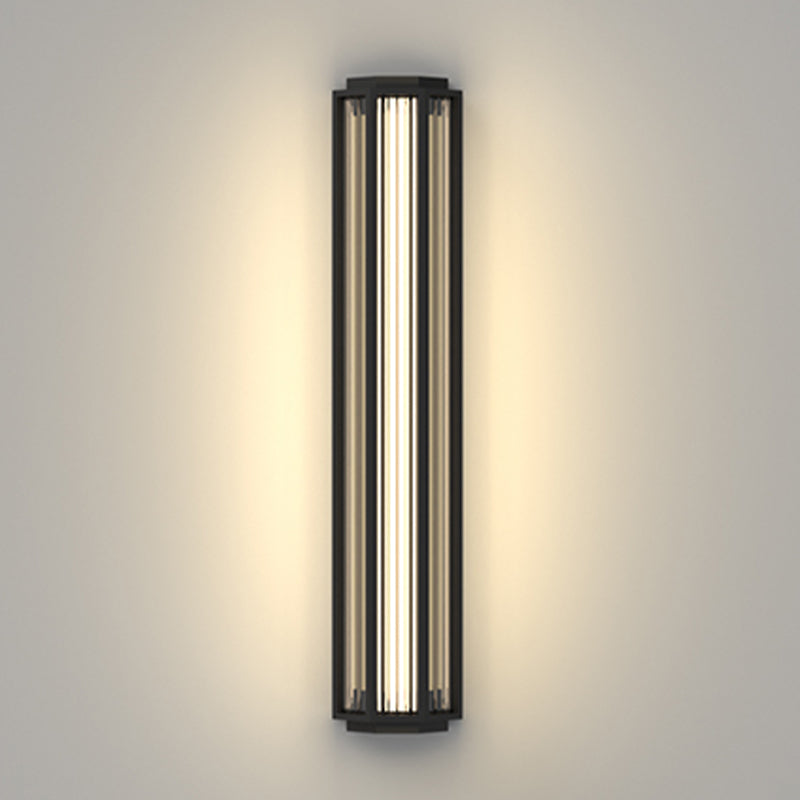 Simple Wall Sconce Black Outdoor Wall Light Fixture with Metal