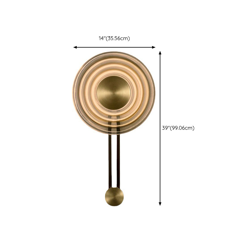 Iron and Glass Wall Mounted Fixture 1 - Light Post Modern Wall Sconce in Gold