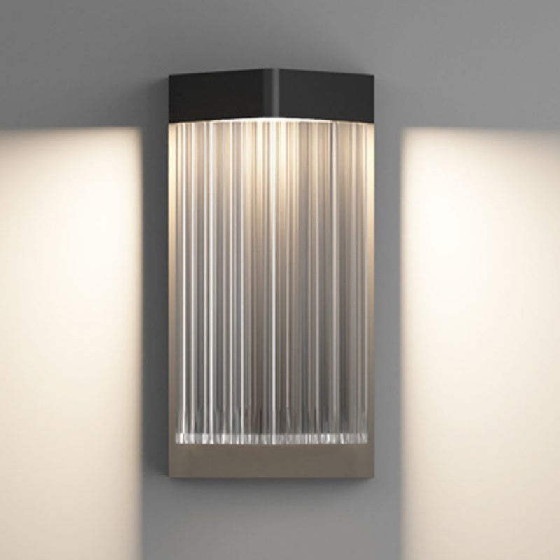 Simple Wall Sconce Black Outdoor Wall Light Fixture with Acrylic