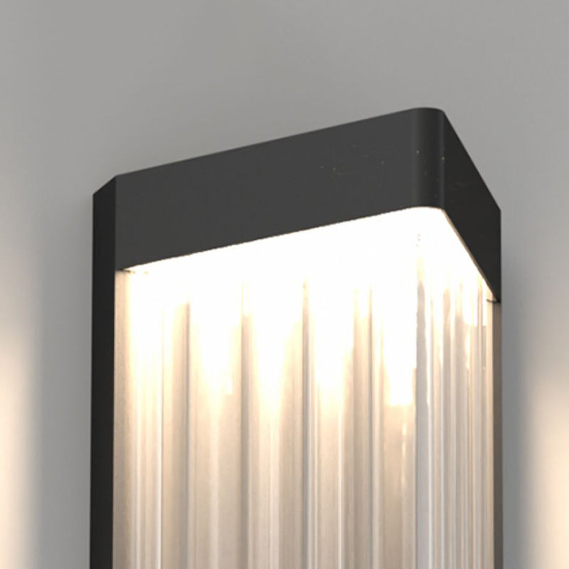 Simple Wall Sconce Black Outdoor Wall Light Fixture with Acrylic