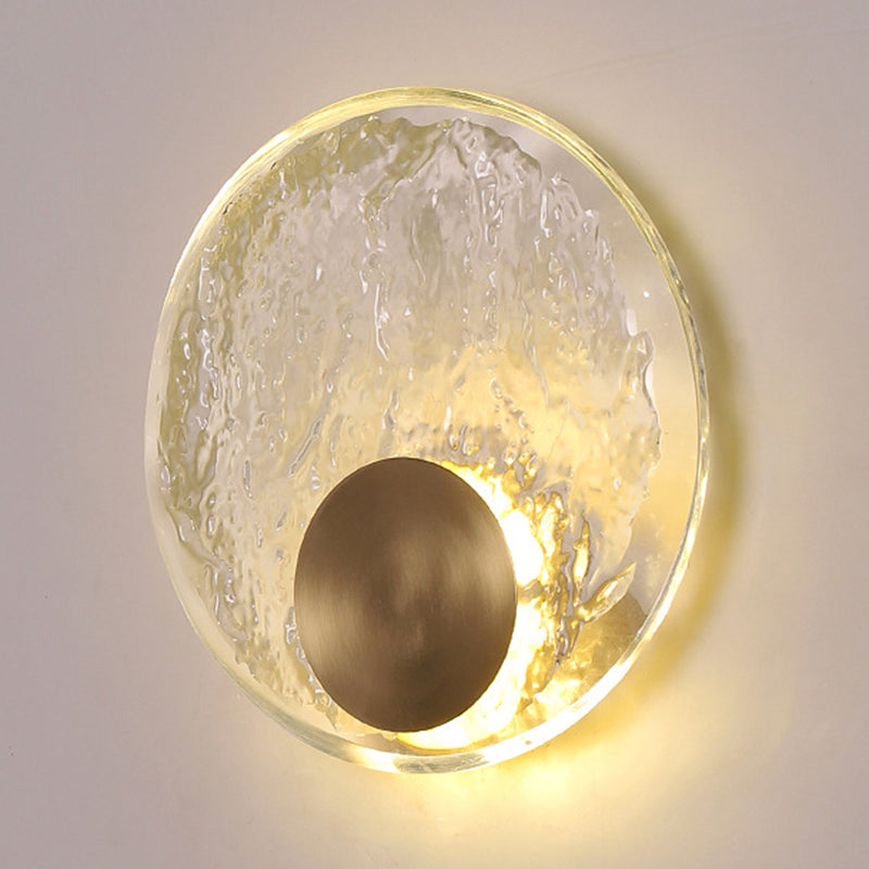 Modernism Single Golden Wall Mounted Sconce Circle LED Wall Light