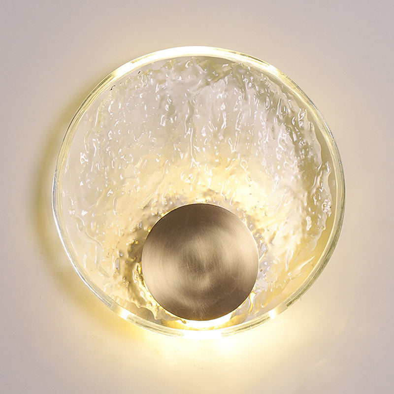 Modernism Single Golden Wall Mounted Sconce Circle LED Wall Light