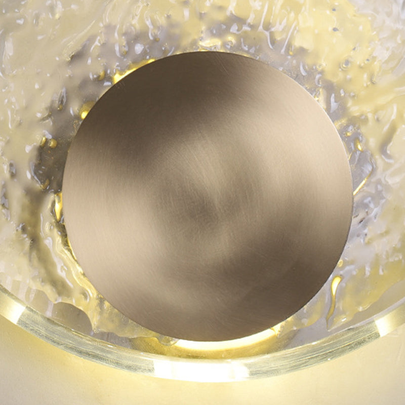 Modernism Single Golden Wall Mounted Sconce Circle LED Wall Light