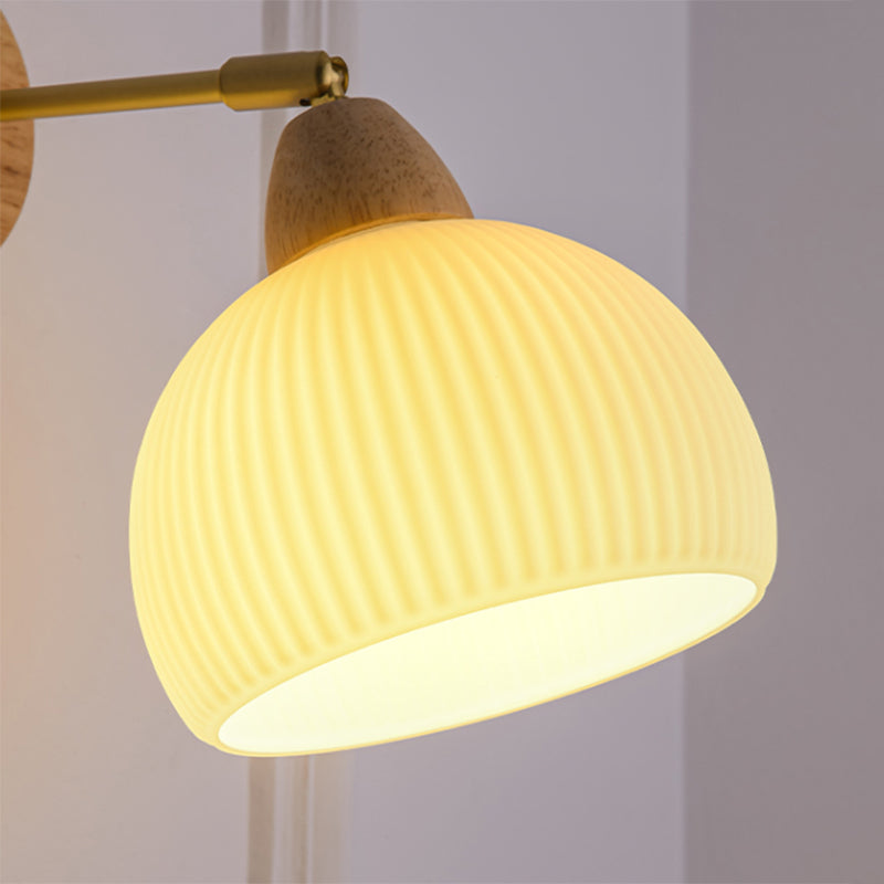 Contemporary Wall Light Fixture Simple Wooden Wall Light Sconce for Bedroom
