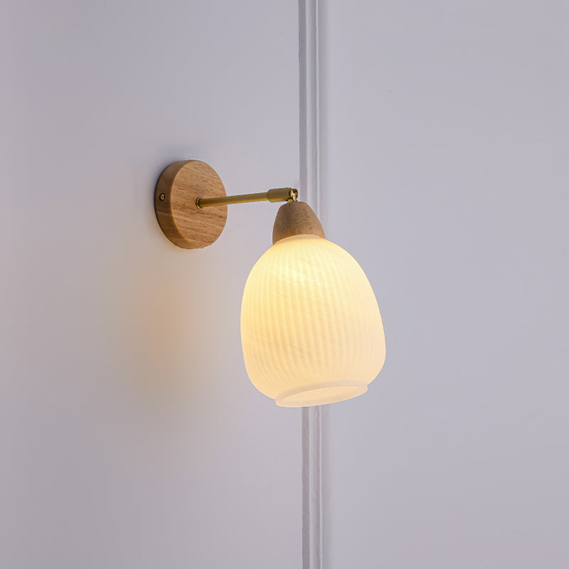 Contemporary Wall Light Fixture Simple Wooden Wall Light Sconce for Bedroom