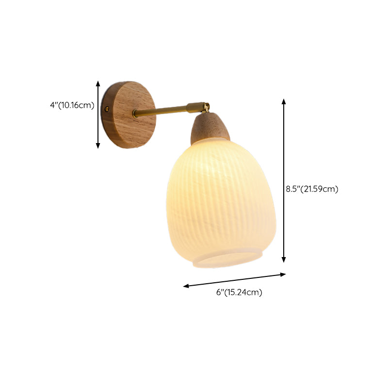 Contemporary Wall Light Fixture Simple Wooden Wall Light Sconce for Bedroom