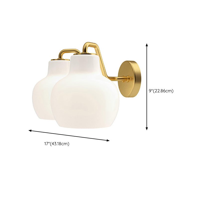 Nordic Style Glass Vanity Light Dome Shape Vanity Lamp for Shower Room
