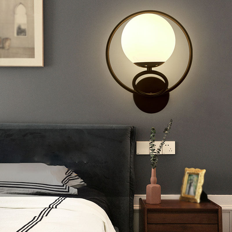 Modern Simple Iron Vanity Light Circle Shape Vanity Lamp for Shower Room