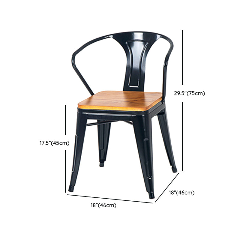 Fixed Industrial Dinette Set 1/3 Pcs Brown Solid Wood Furniture for Home