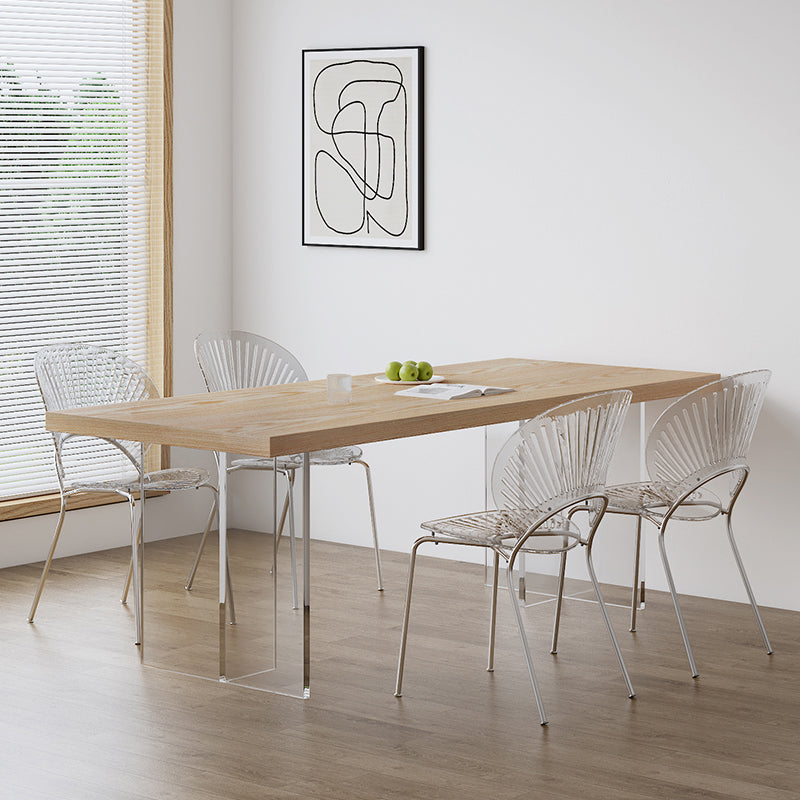 Modern Solid Wood Furniture 1/5 Pcs Standard Height Dining Room Table Set