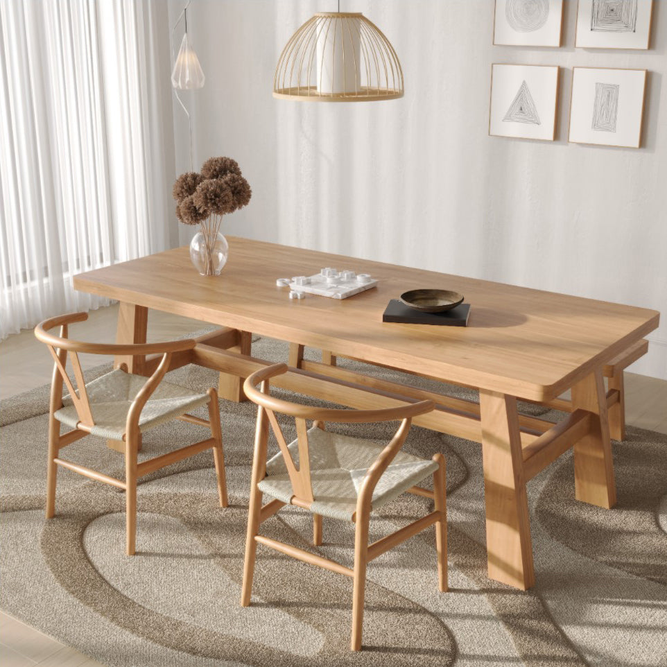 Fixed Modern Dinette Set 1/3 Pcs Solid Wood Furniture for Home