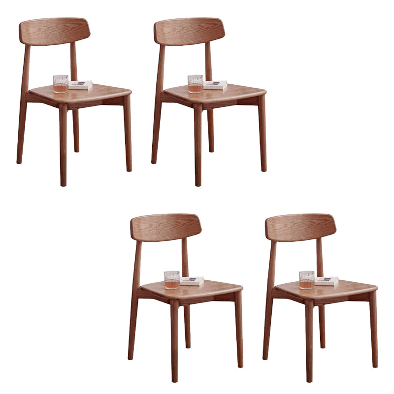 Dining Room Armless Dining Chair Home Wood Open Back Dining Chair
