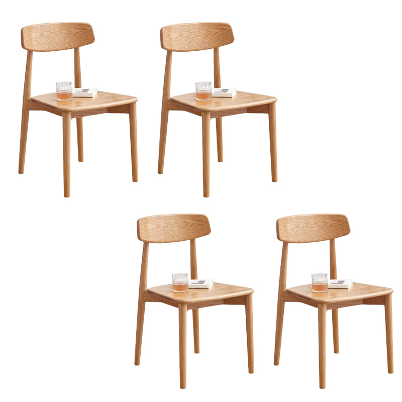 Dining Room Armless Dining Chair Home Wood Open Back Dining Chair