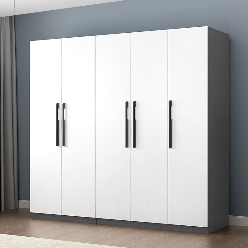 Modern Wood Frame Wardrobe Armoire Freestanding Wardrobe with Shelves