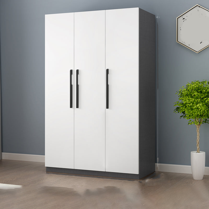 Modern Wood Frame Wardrobe Armoire Freestanding Wardrobe with Shelves