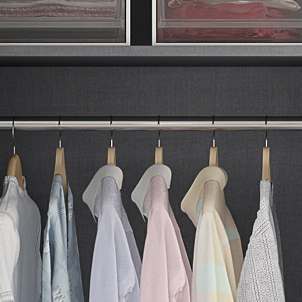 Modern Wood Frame Wardrobe Armoire Freestanding Wardrobe with Shelves