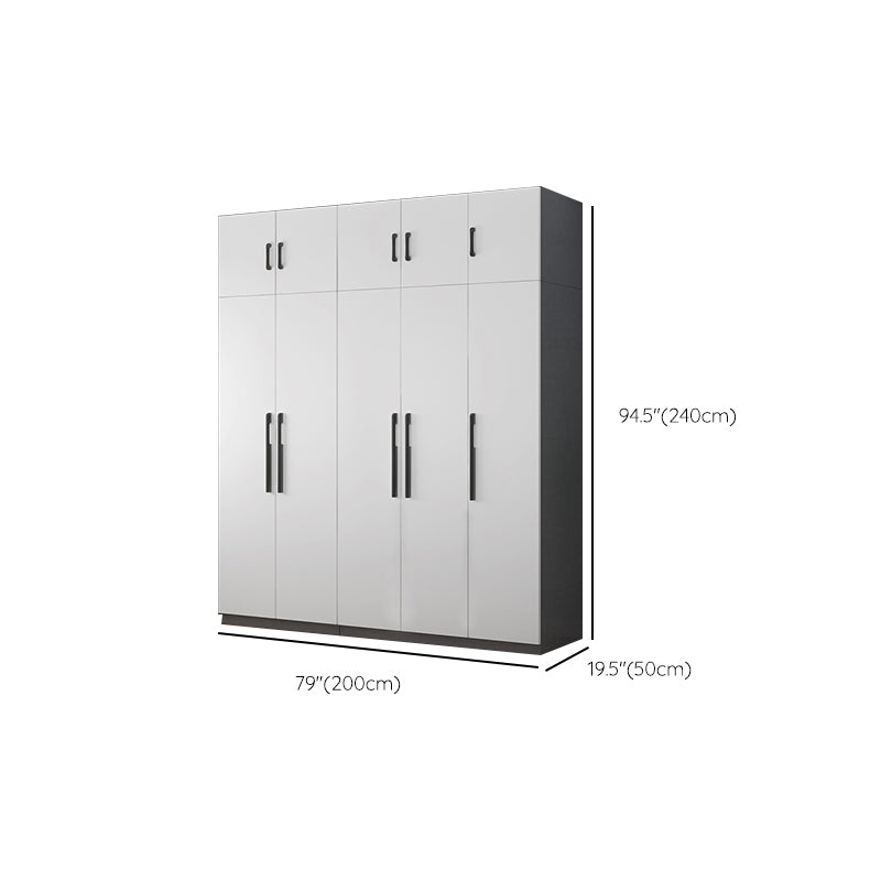 Modern Wood Frame Wardrobe Armoire Freestanding Wardrobe with Shelves