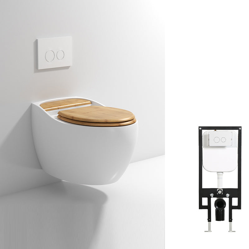 Contemporary Wall Hung Toilet Bowl Slow Close Seat Included Urine Toilet for Washroom