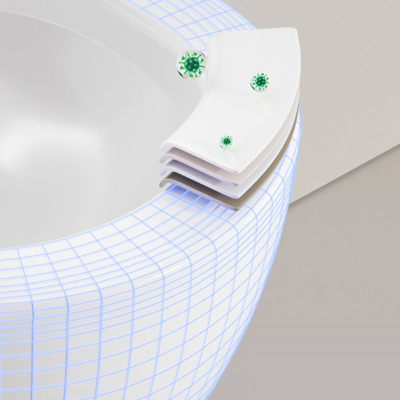 Contemporary Wall Hung Toilet Bowl Slow Close Seat Included Urine Toilet for Washroom