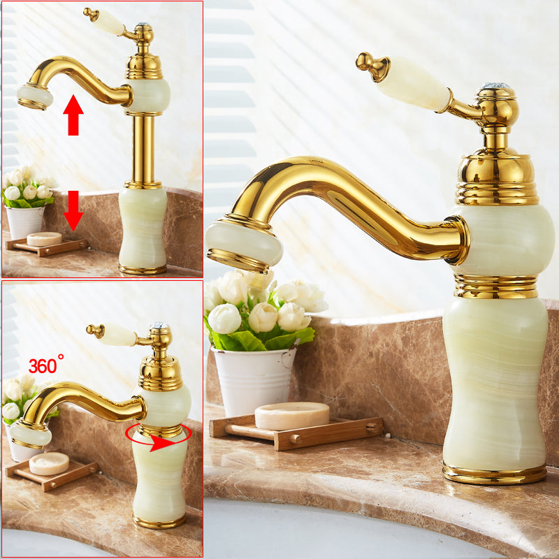 Glam Vessel Sink Faucet Lever Handle Low Arc Vessel Sink Bathroom Faucet