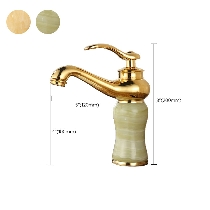 Glam Vessel Sink Faucet Lever Handle Low Arc Vessel Sink Bathroom Faucet