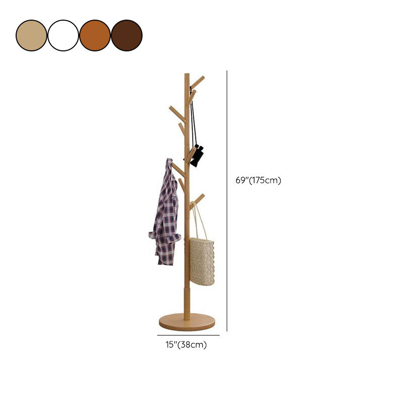 Free Standing Hall Stand Wooden Mid-Century Modern Hall Stand