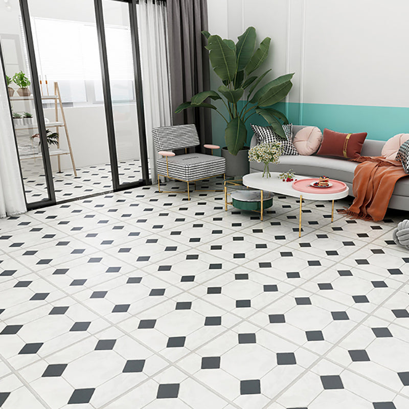 Vinyl Flooring Floral Print Square PVC Indoor Vinyl Flooring