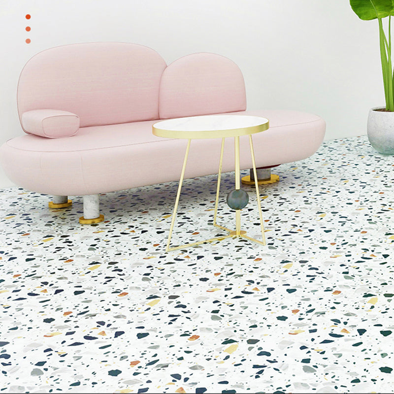 Vinyl Flooring Floral Print Square PVC Indoor Vinyl Flooring