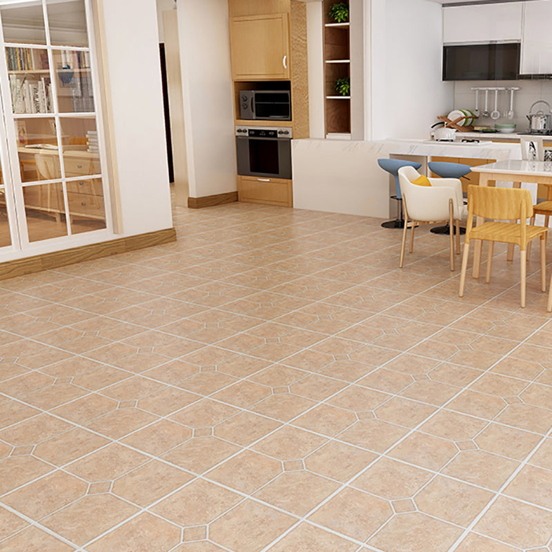 Vinyl Flooring Floral Print Square PVC Indoor Vinyl Flooring