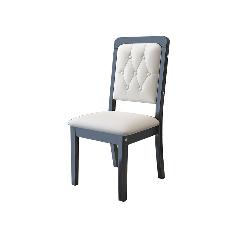 Wood Tufted Dining Chair Modern Style Upholstered Armless Dining Chairs