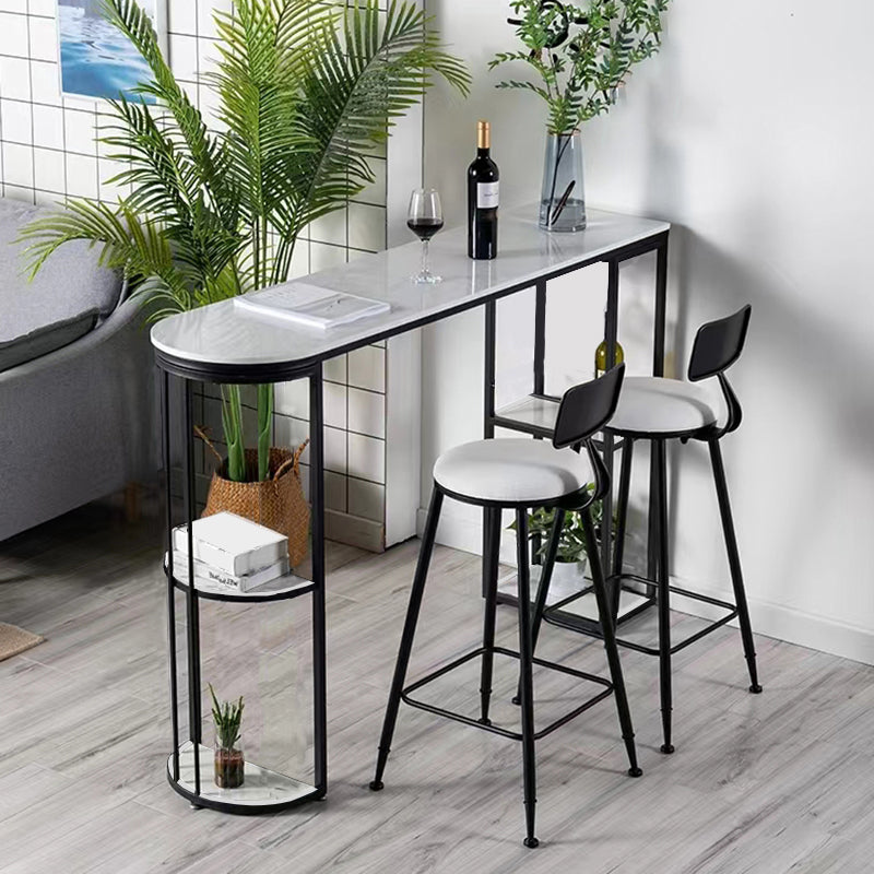 Glam Low Back Dining Stools Round Upholstered Bar Stools with Footrest