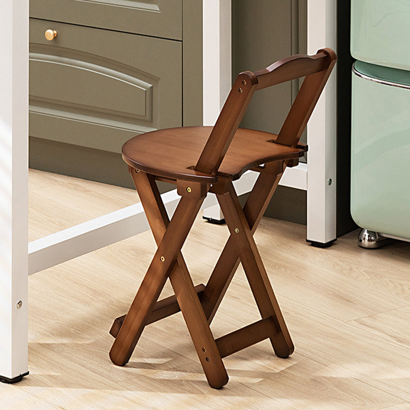 Contemporary Living Room Bar Stools Wooden Folding Low Back Stool