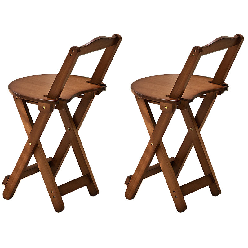 Contemporary Living Room Bar Stools Wooden Folding Low Back Stool