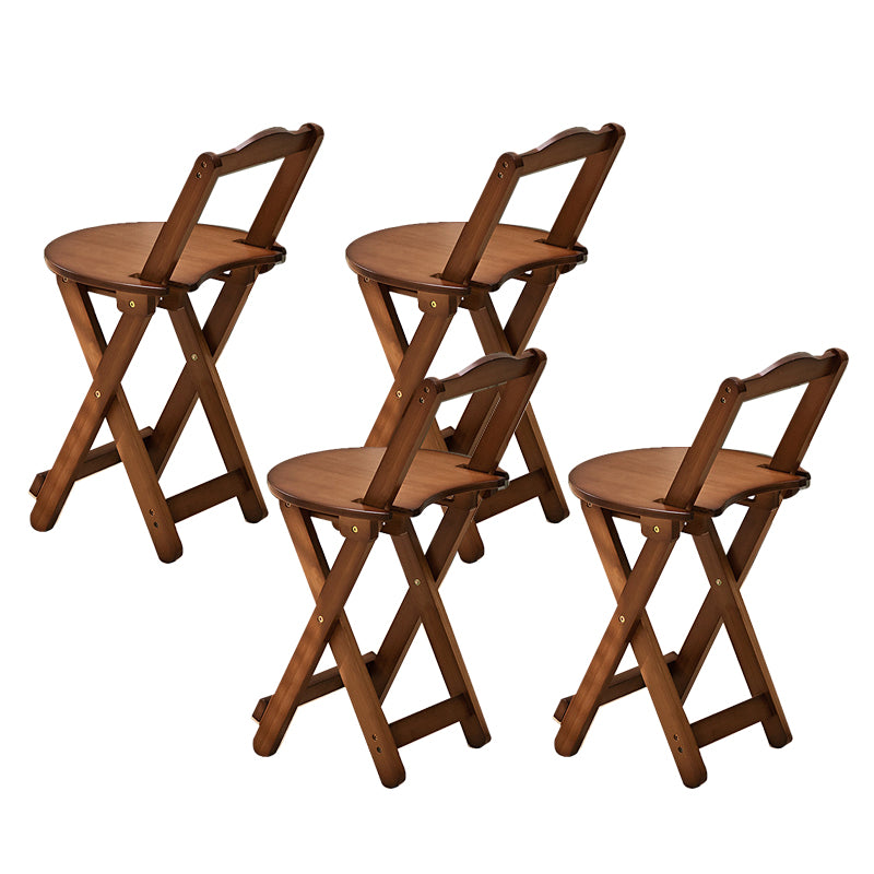 Contemporary Living Room Bar Stools Wooden Folding Low Back Stool