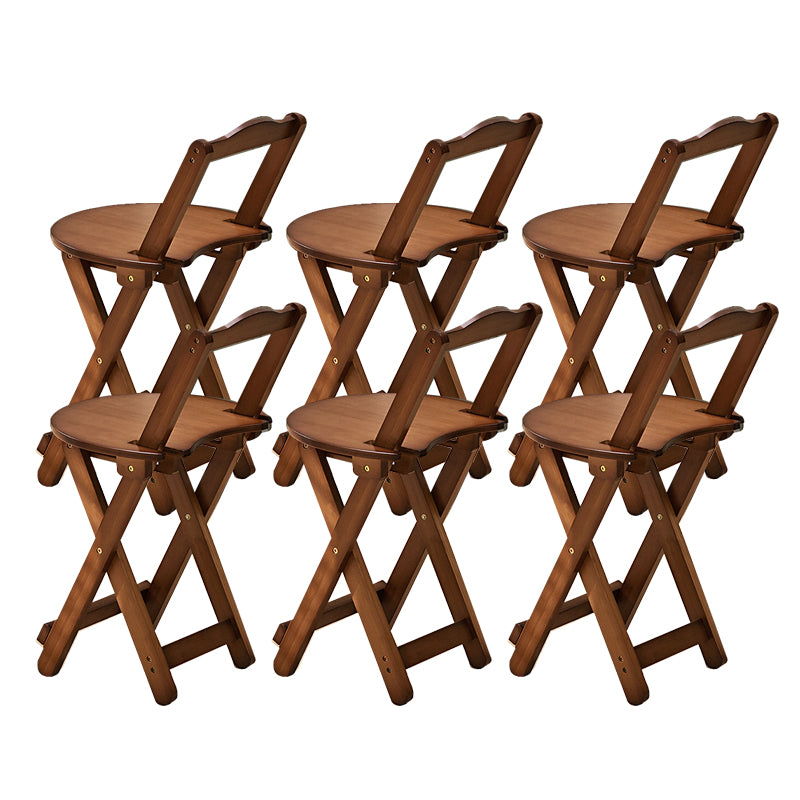 Contemporary Living Room Bar Stools Wooden Folding Low Back Stool