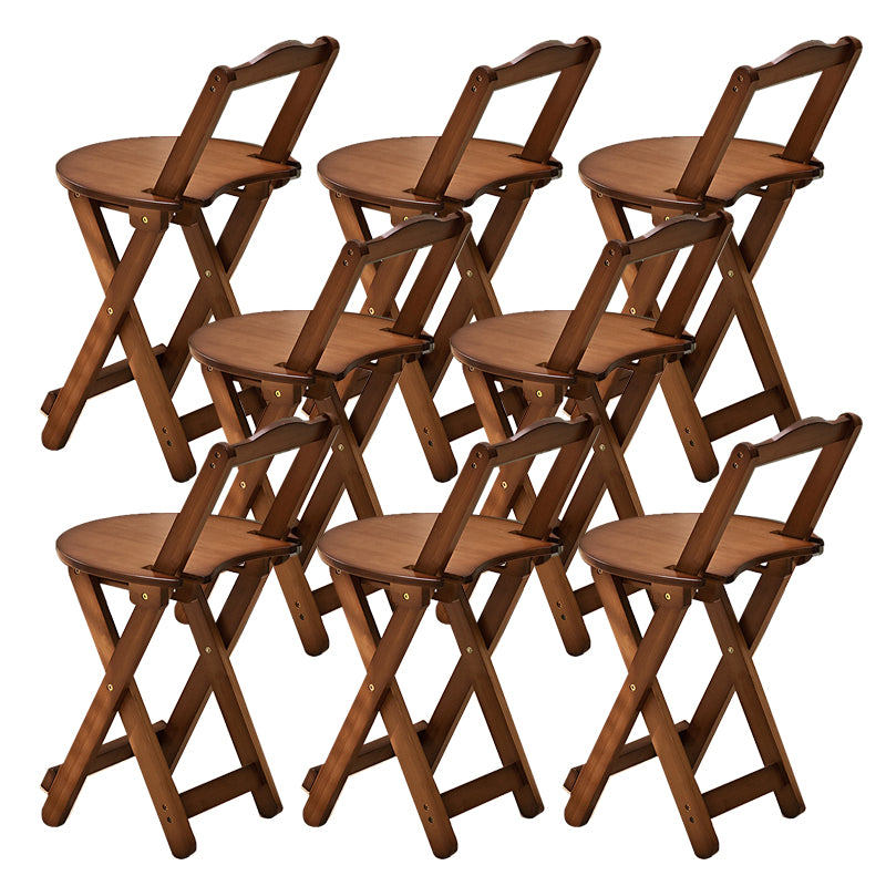 Contemporary Living Room Bar Stools Wooden Folding Low Back Stool