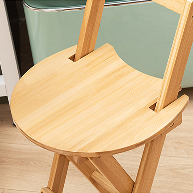 Contemporary Living Room Bar Stools Wooden Folding Low Back Stool