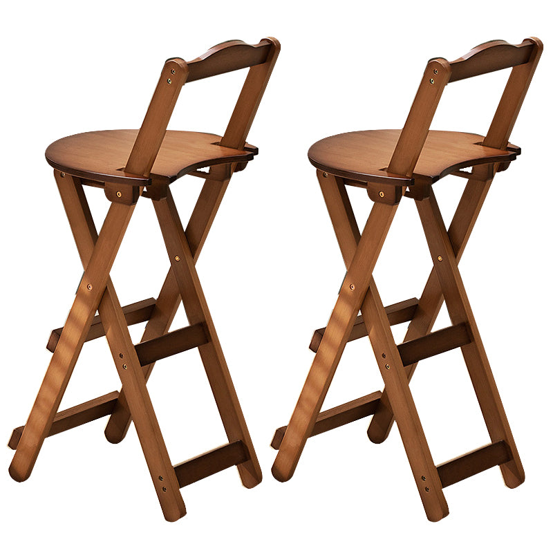 Contemporary Living Room Bar Stools Wooden Folding Low Back Stool