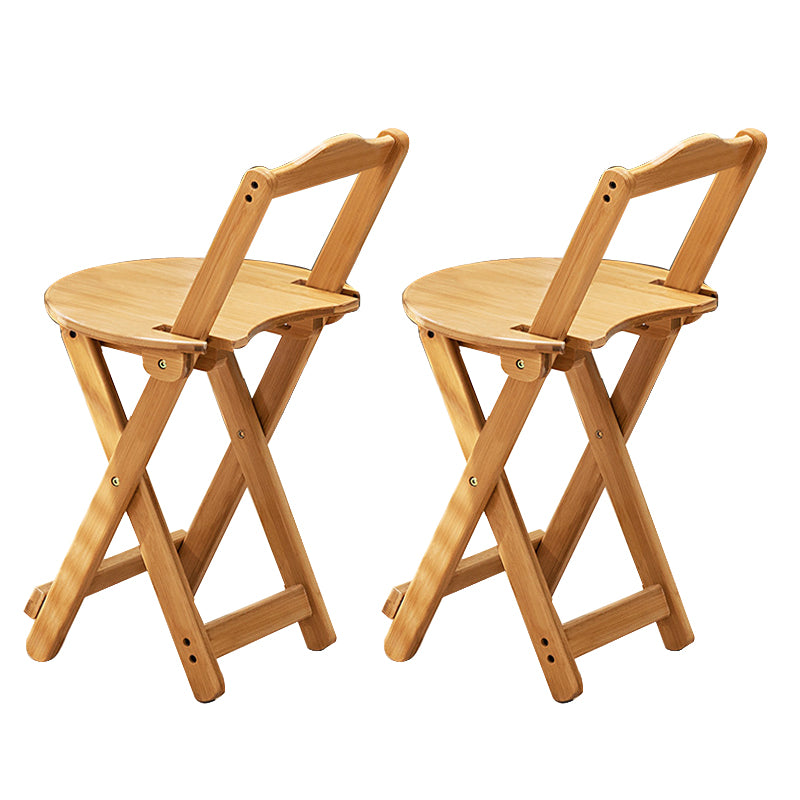 Contemporary Living Room Bar Stools Wooden Folding Low Back Stool
