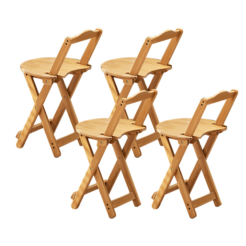 Contemporary Living Room Bar Stools Wooden Folding Low Back Stool