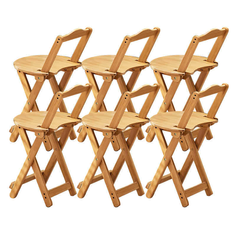 Contemporary Living Room Bar Stools Wooden Folding Low Back Stool