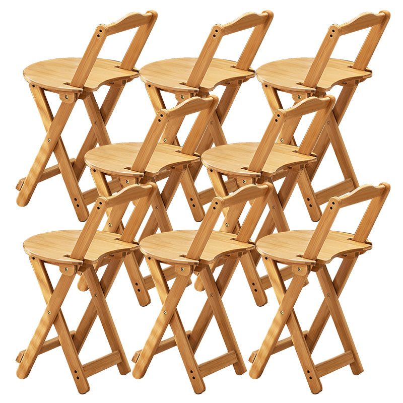 Contemporary Living Room Bar Stools Wooden Folding Low Back Stool