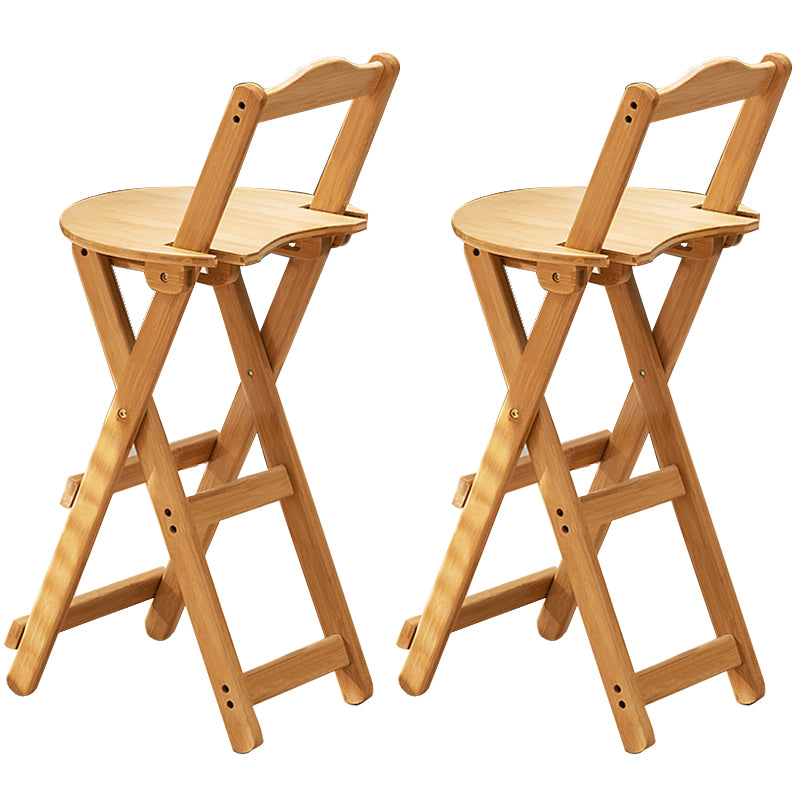 Contemporary Living Room Bar Stools Wooden Folding Low Back Stool