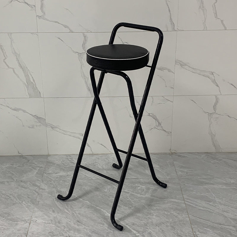 Contemporary Indoor Bar Stools Folding Counter Stool with Metal Legs