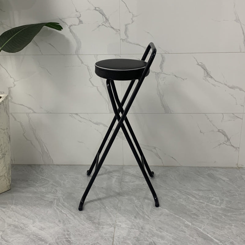Contemporary Indoor Bar Stools Folding Counter Stool with Metal Legs