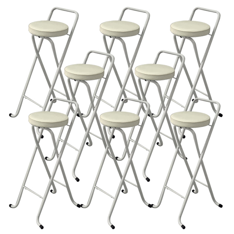 Contemporary Indoor Bar Stools Folding Counter Stool with Metal Legs