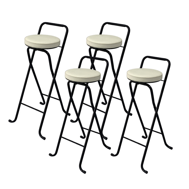 Contemporary Indoor Bar Stools Folding Counter Stool with Metal Legs