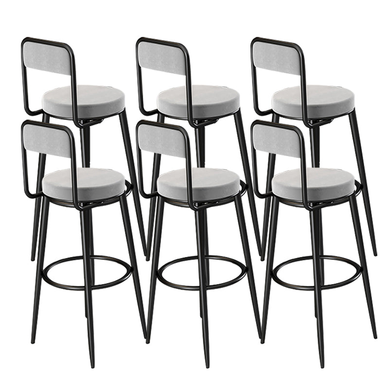Metal Barstools Glam Armless Bar Stools With Black Metal Legs